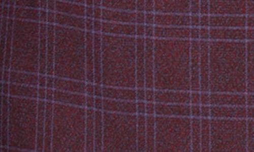 Tailorbyrd Modern Fit Glen Plaid Mèlange Sport Coat In Burgundy