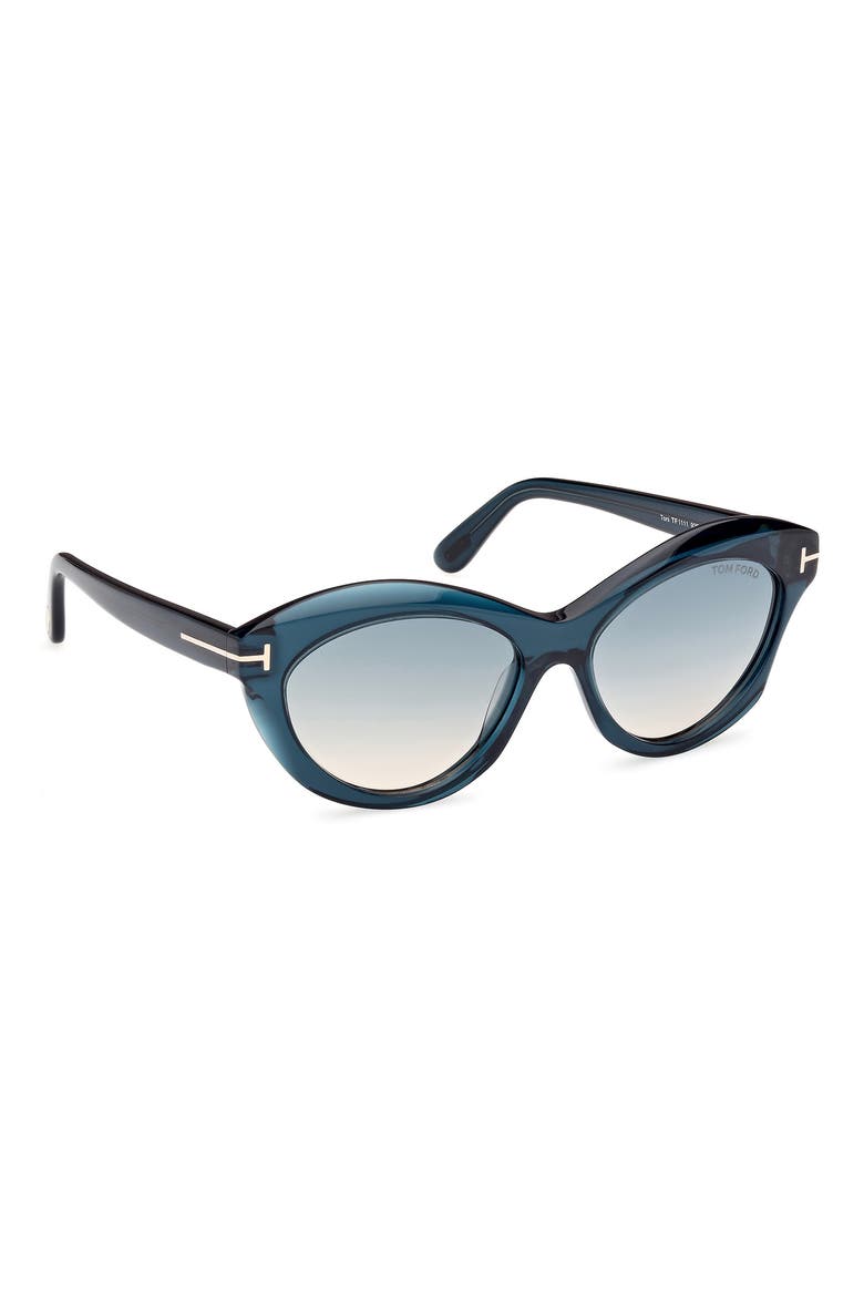 55mm Gradient Oval Sunglasses, Alternate, color, BLUE/ OTHER / GRADIENT GREEN