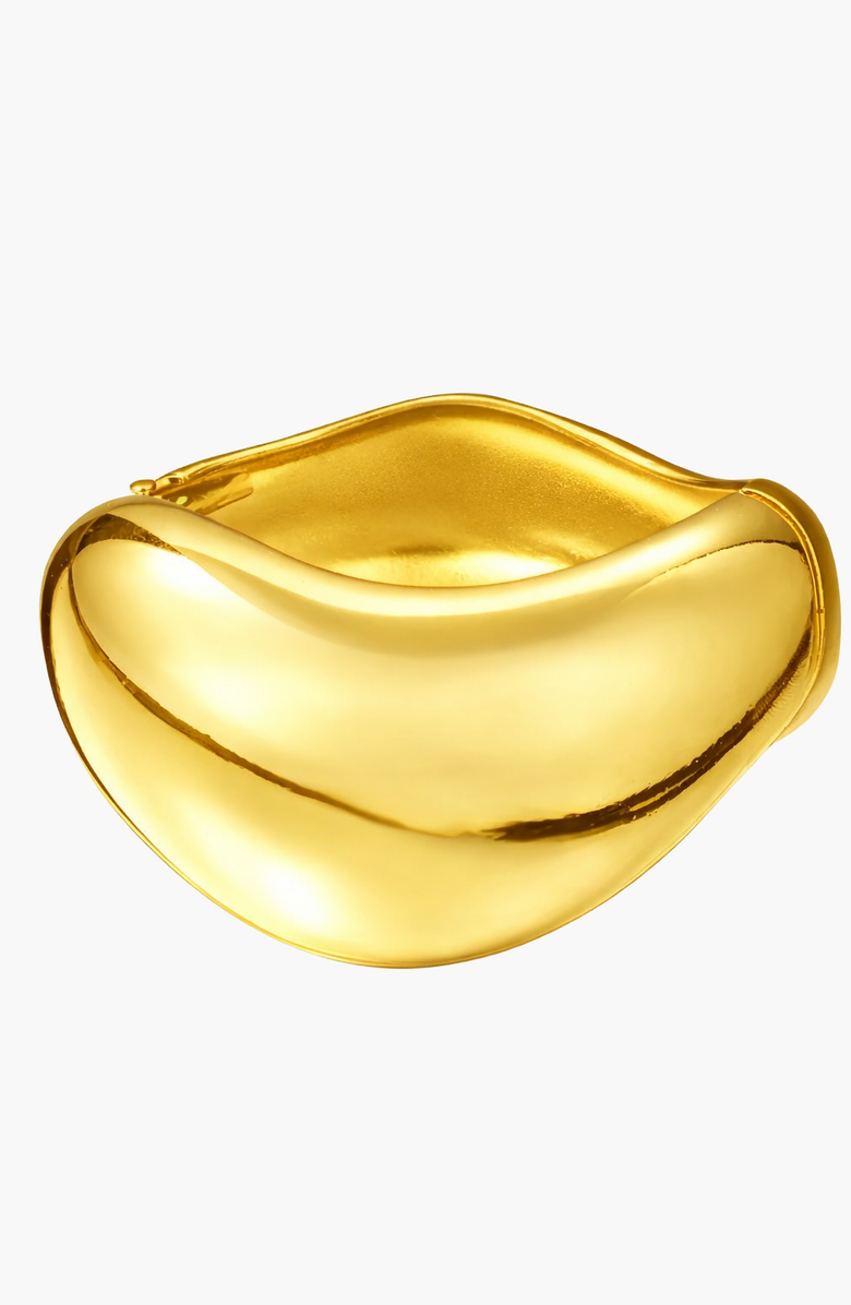 Kellery La Nonna Sculptural Organic Bold Cuff, Main, color, Gold