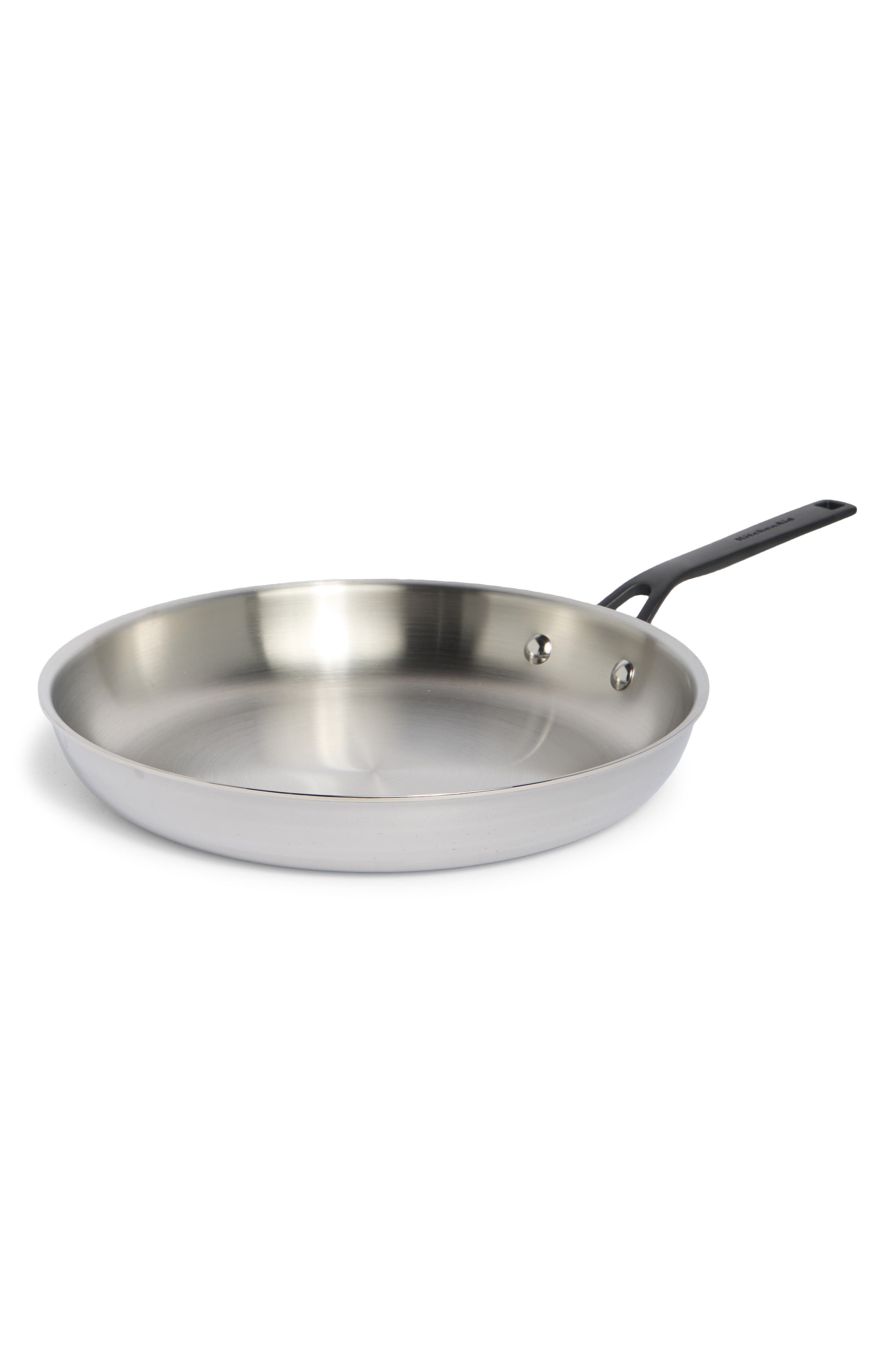 Stainless Steel 5-Ply 12-Inch Fry Pan