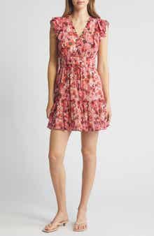 PAIGE Muriel Floral Print Silk Minidress