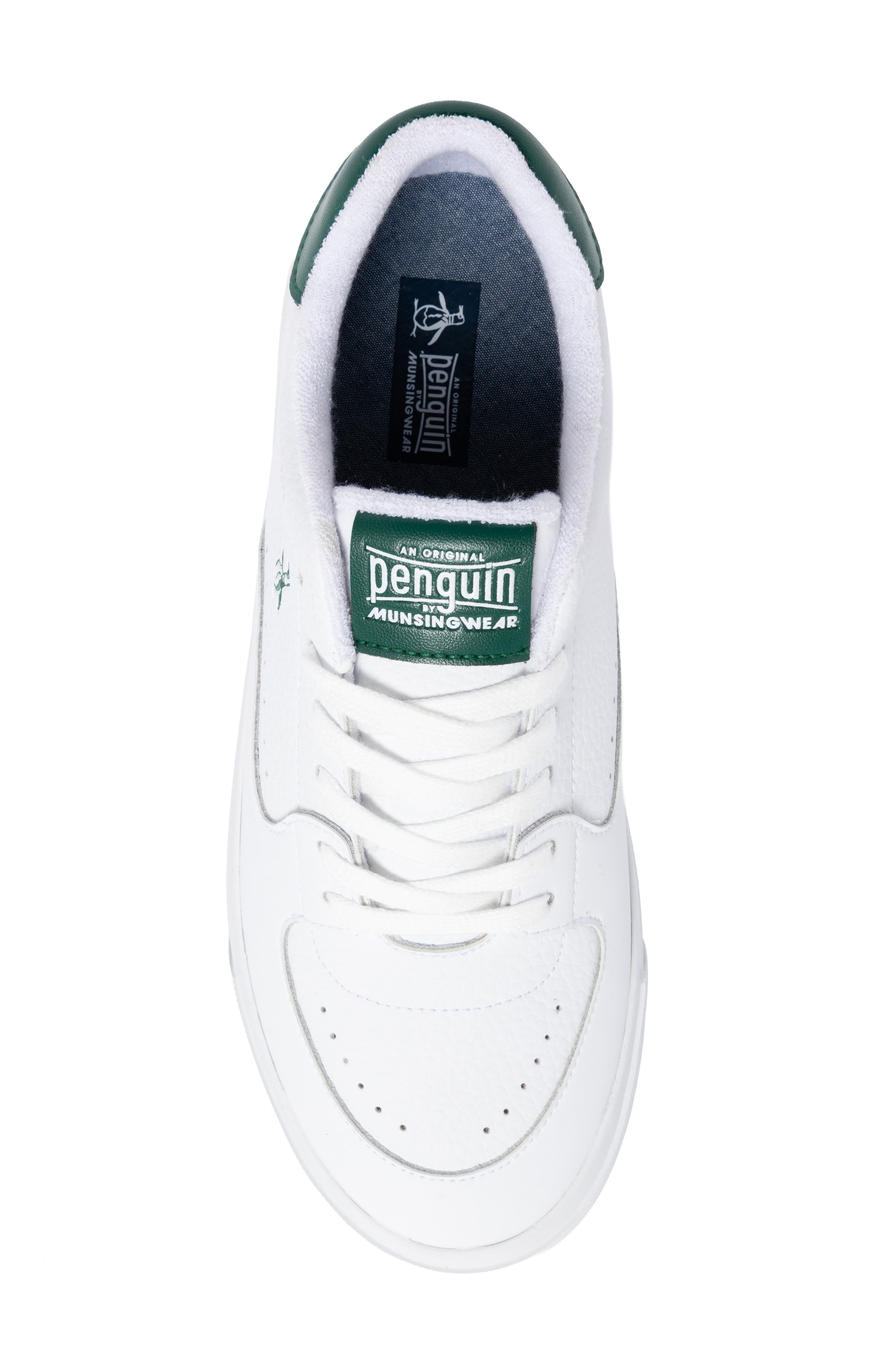 Original Penguin <p>Hadrik Leather Sneaker (Men)</p>, Alternate, color, White/ Sage