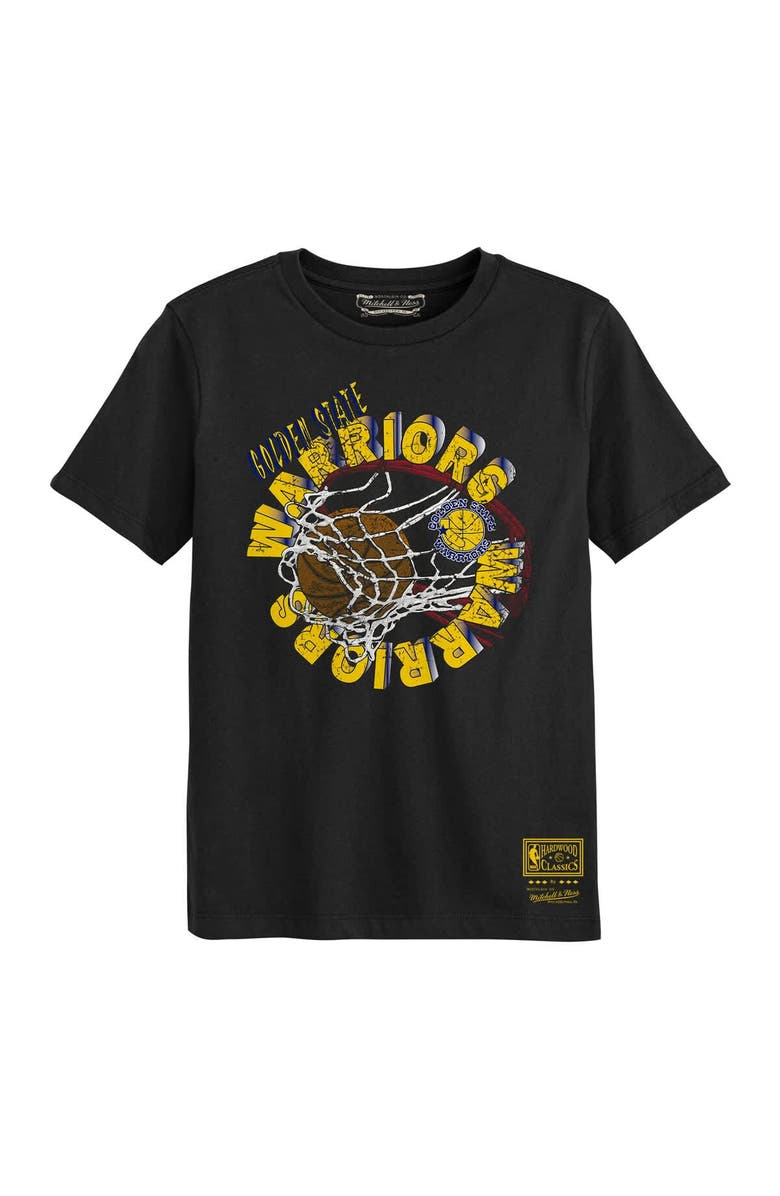 Mitchell & Ness Preschool Mitchell & Ness Black Golden State Warriors In The Net T-Shirt, Main, color, Black