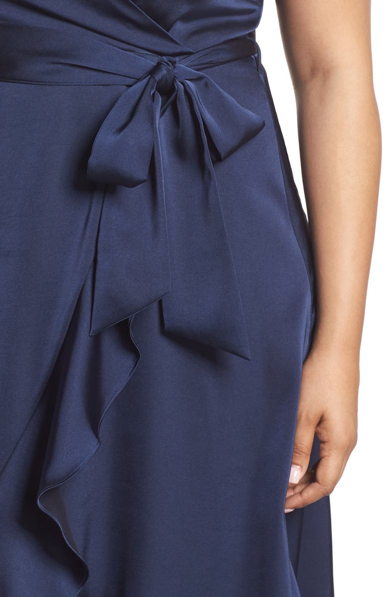 Cooper St Marilyn Satin Faux Wrap Dress, Alternate, color, 