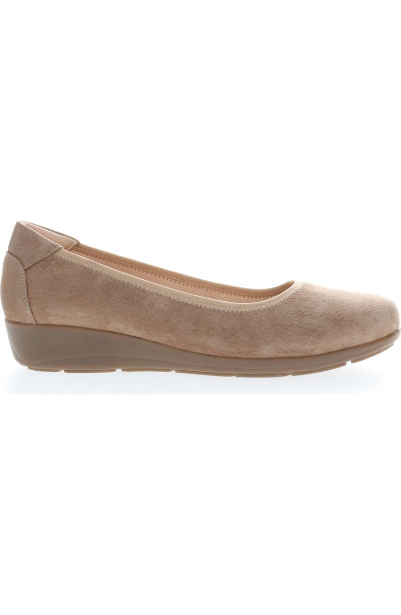 Propét Yara Wedge Slip-On, Alternate, color, Natural Buff Suede