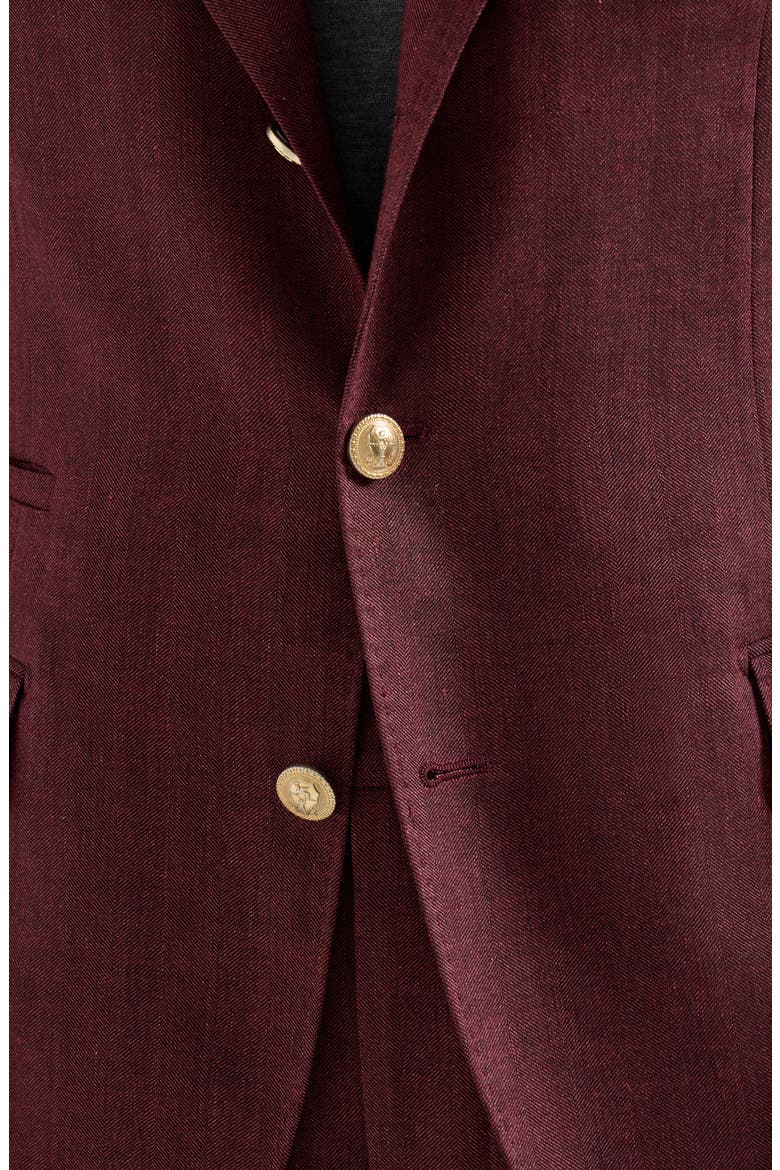 Blazer with metal buttons, Alternate, color, Cherry