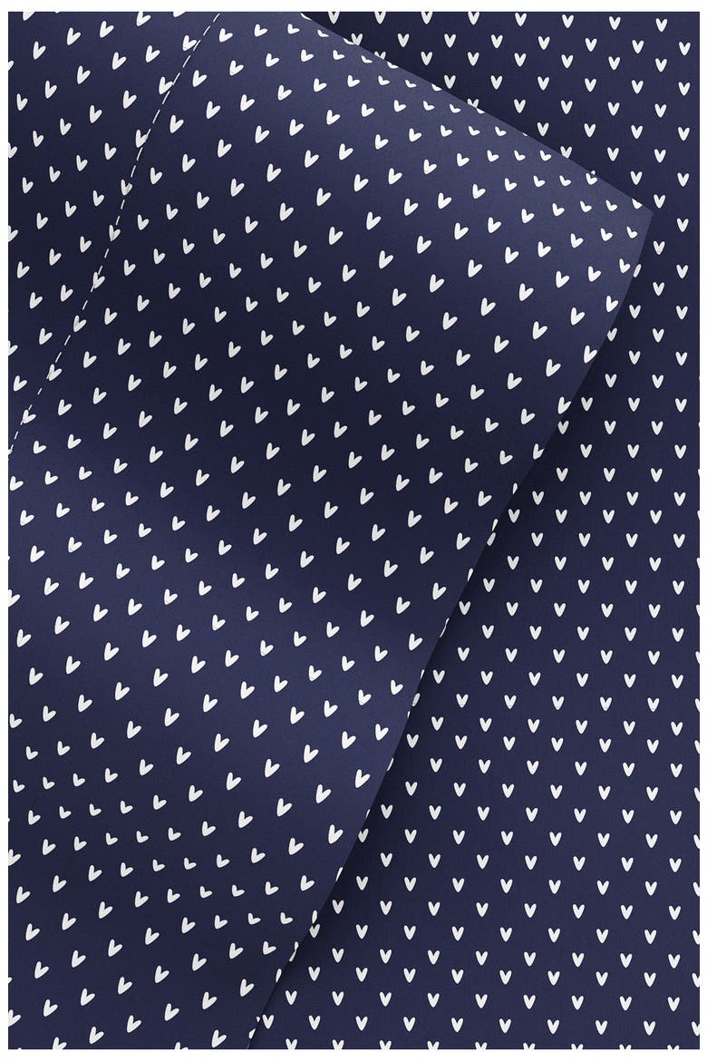 Premium Ultra Soft My Heart Pattern 4-Piece Bed Sheet Set, Alternate, color, NAVY