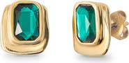 UNODE50 Green Crystal Stud Earrings