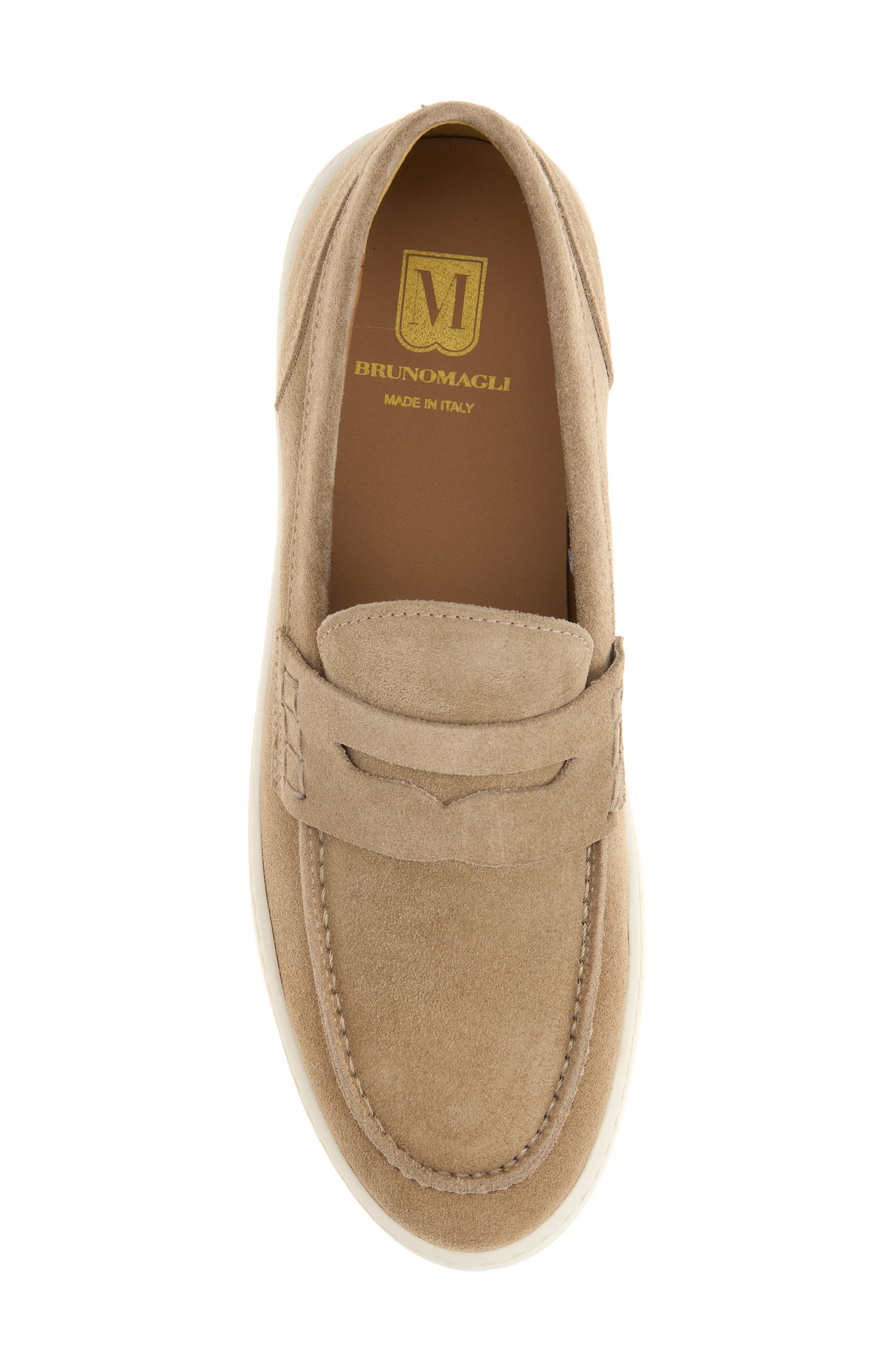 Bruno Magli Magnifico Penny Loafer, Alternate, color, Sand Suede