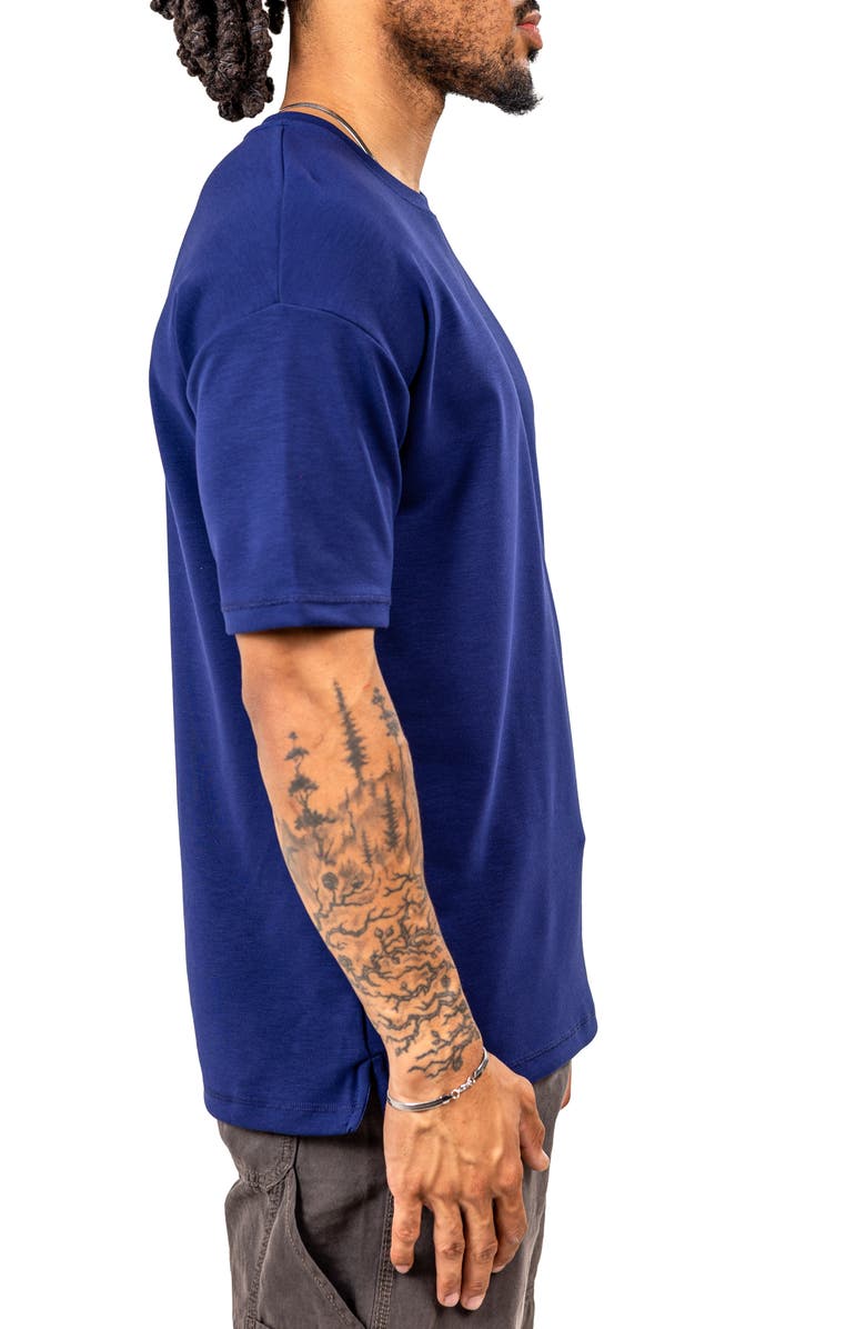 Maceoo Ascensionsolid 0103 Blue Crewneck T-Shirt, Alternate, color, Blue