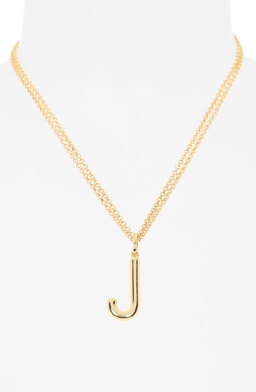 Leith Lowercase Initial Bubble Pendant Necklace In Gold