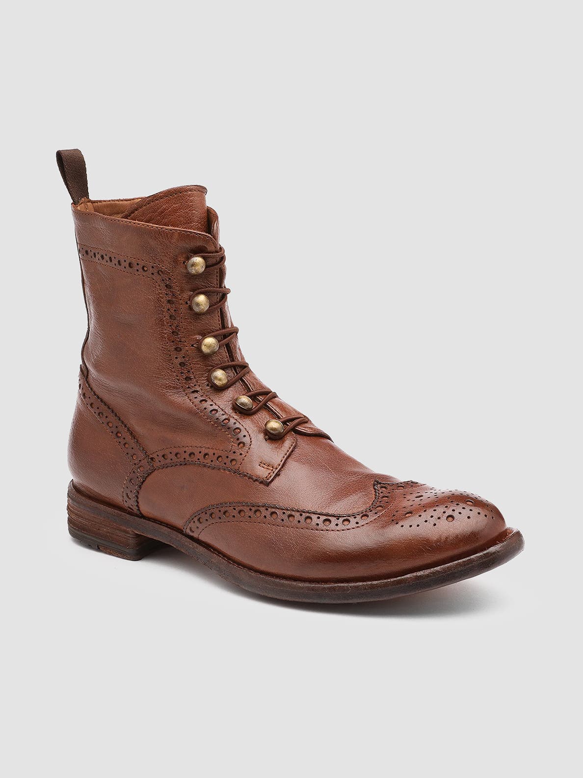Lexikon 131 Leather Brogue Ankle Boots, Alternate, color, Brown
