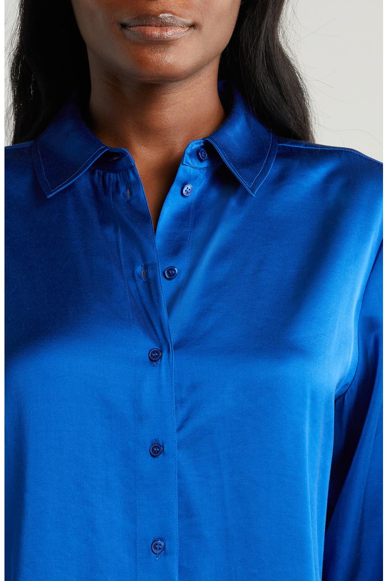Satin Shirt, Alternate, color, BLUE SURF