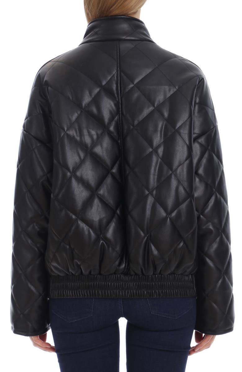 Avec Les Filles Quilted Faux Leather Jacket, Alternate, color,