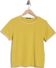 T Tahari Short Sleeve Shell Stitched T-Shirt