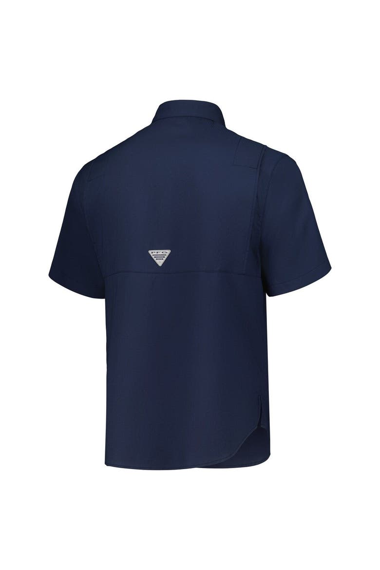 Men's Columbia Navy North Carolina Tar Heels PFG Tamiami Omni-Shade Button-Down Shirt, Alternate, color, Navy