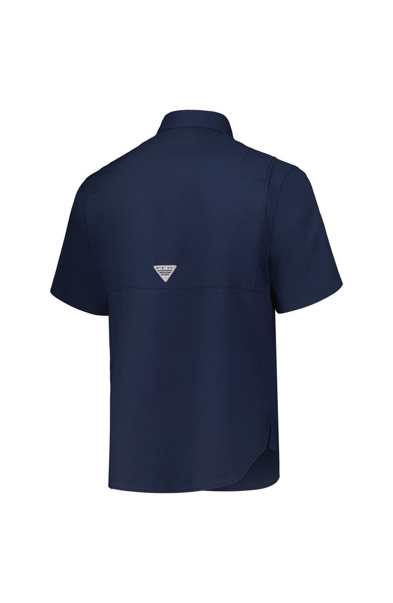 Columbia Men's Columbia Navy North Carolina Tar Heels PFG Tamiami Omni-Shade Button-Down Shirt, Alternate, color, 