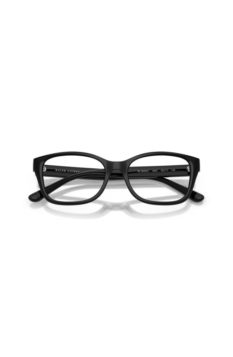 Ralph Lauren 53mm Rectangle optical glasses, Alternate, color, Black