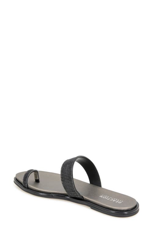 Reaction Kenneth Cole Wilfred Toe Loop Flat Sandal In Black
