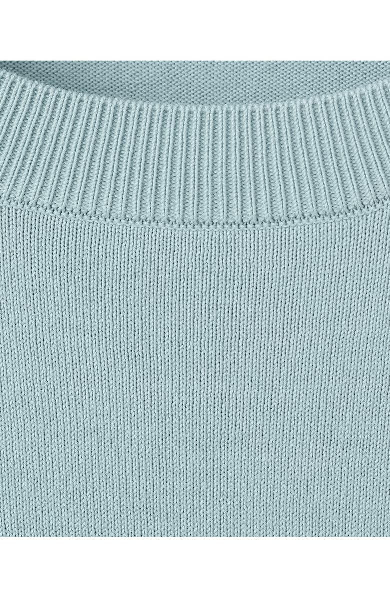 MANGO Fine Knit Cotton T-Shirt, Alternate, color, Aqua Green