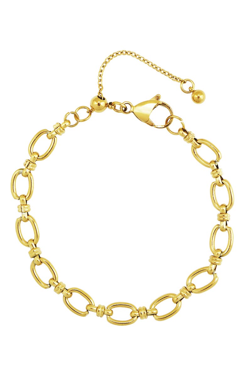 REBL Oval Link Bracelet, Main, color, Gold
