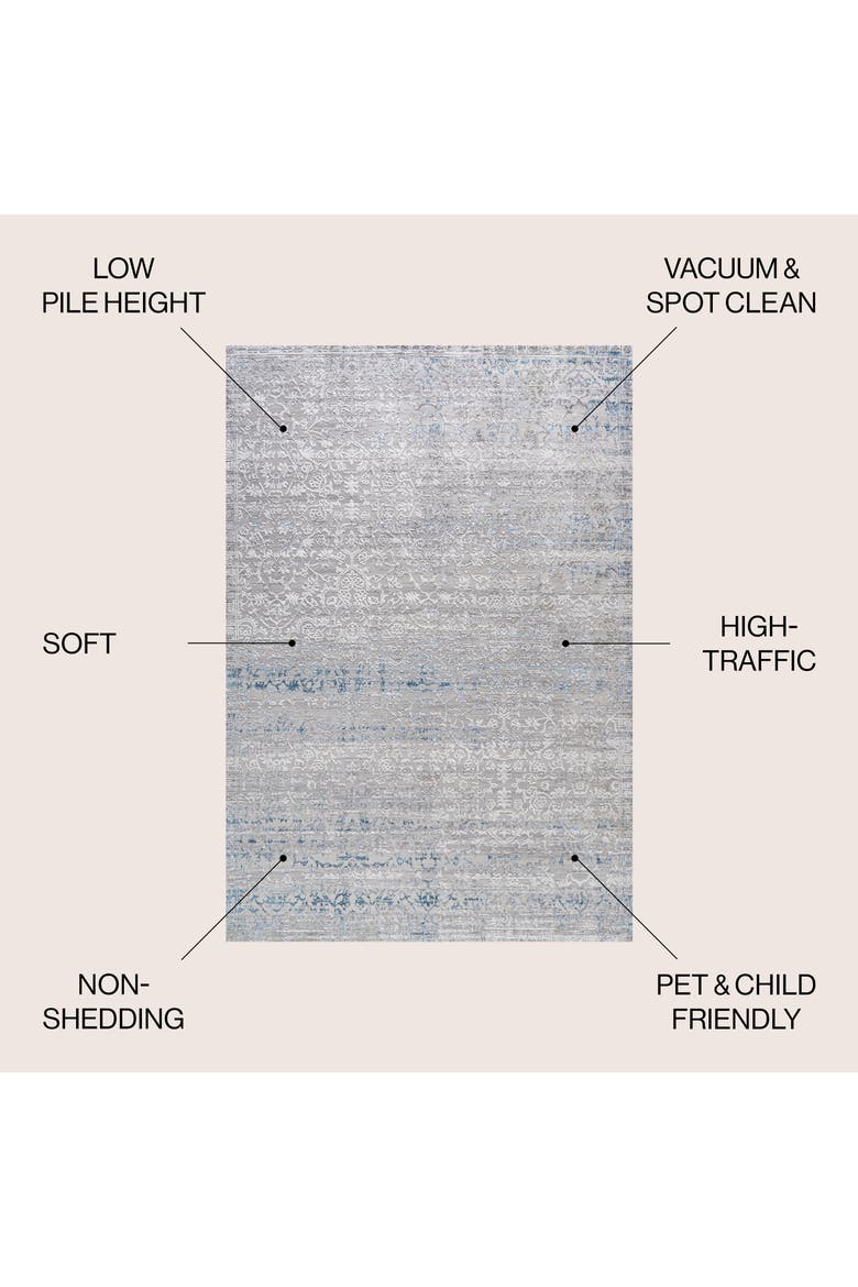 Tidal Modern Strie' Area Rug, Alternate, color, Gray/Blue
