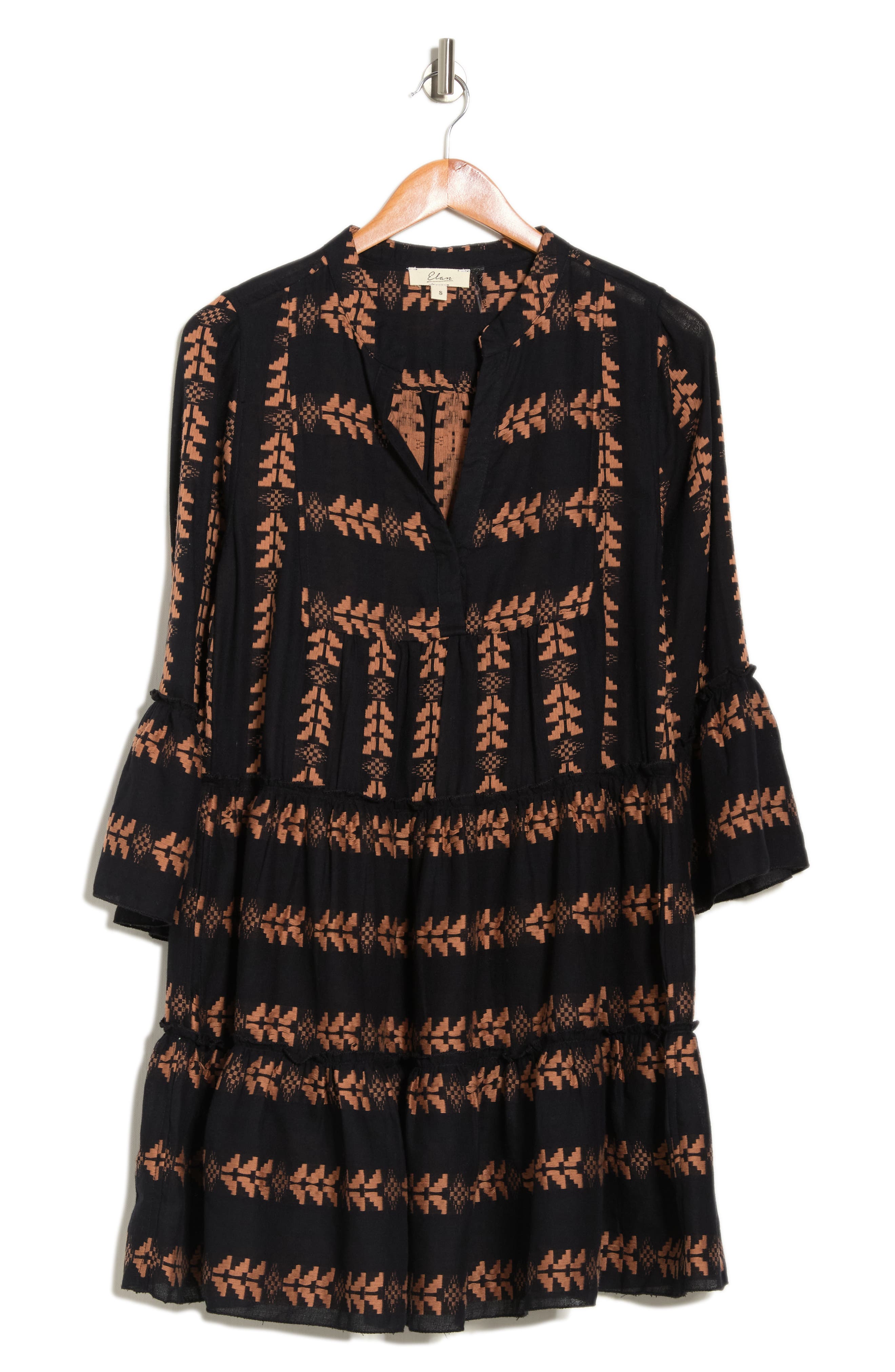 Elan Split Neck Tiered Dress (Women) | Nordstromrack