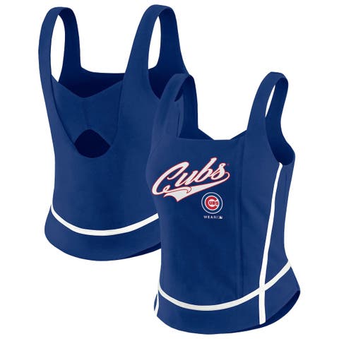 Women's WEAR by Erin Andrews  Royal Chicago Cubs Square Neck Tank Top