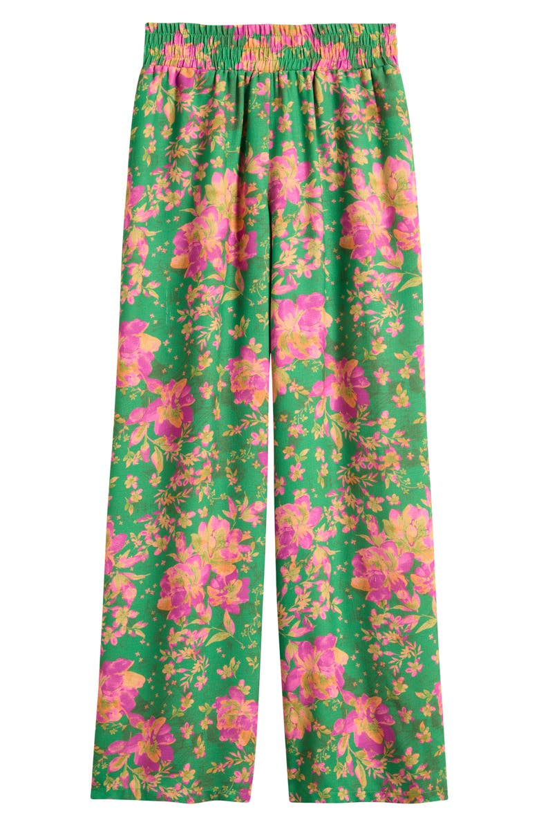 TENLY Kids' Print Wide Leg Pants, Main, color, Wildflower