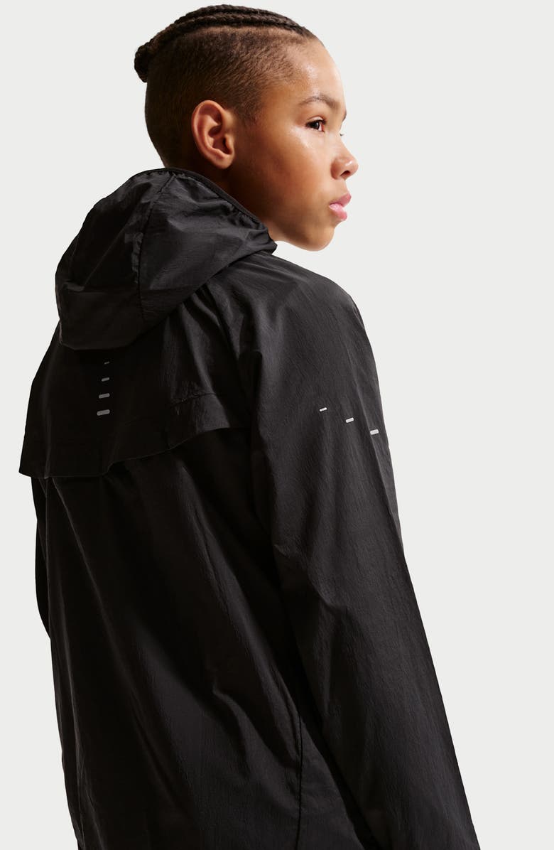 Nike Kids' Stride Water RepellentJacket, Alternate, color, Black/ Black