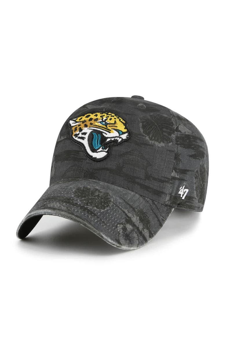 '47 Men's '47  Black Jacksonville Jaguars Fiji Clean Up Adjustable Hat, Main, color, Black