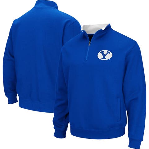 Men's Colosseum Royal BYU Cougars Tortugas Quarter-Zip Sweatshirt