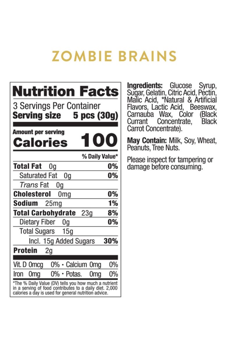 sugarfina Zombie Brains Set of 4 Candy Cubes, Alternate, color, 