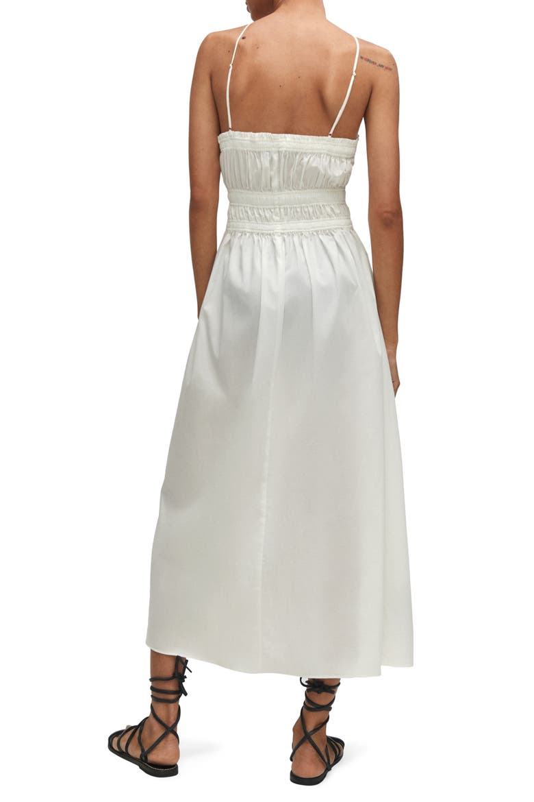 Ruffle Halter Sundress, Alternate, color, OFF WHITE