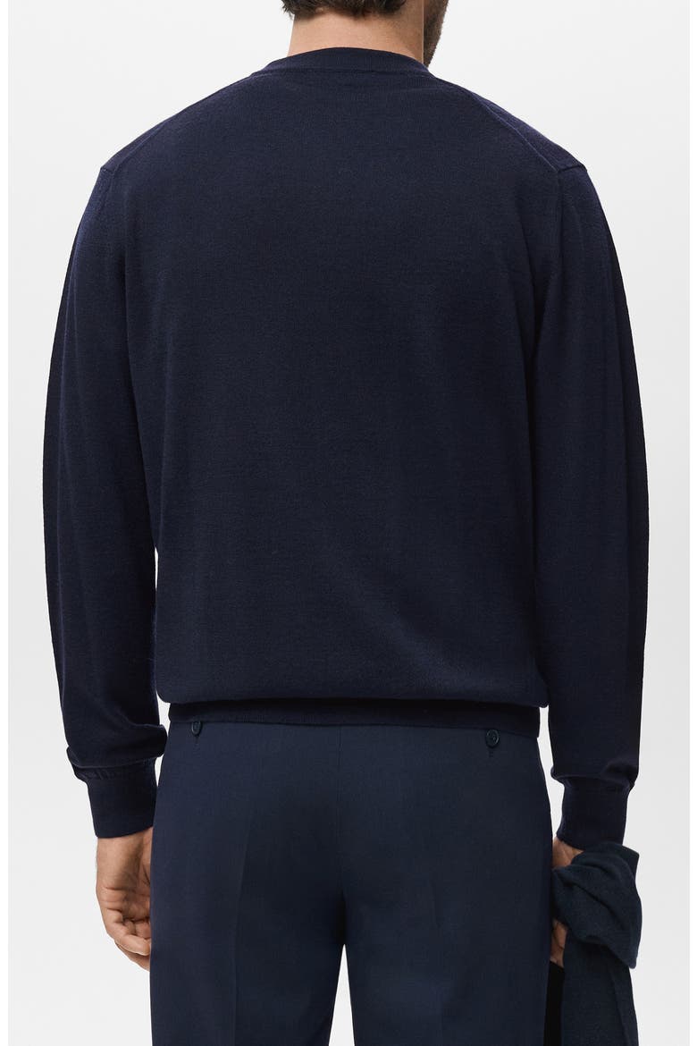 Solid Wool Cardigan, Alternate, color, NAVY