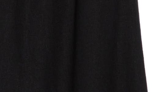 Caslon ® Pull-on Crop Wide Leg Linen Blend Pants In Black