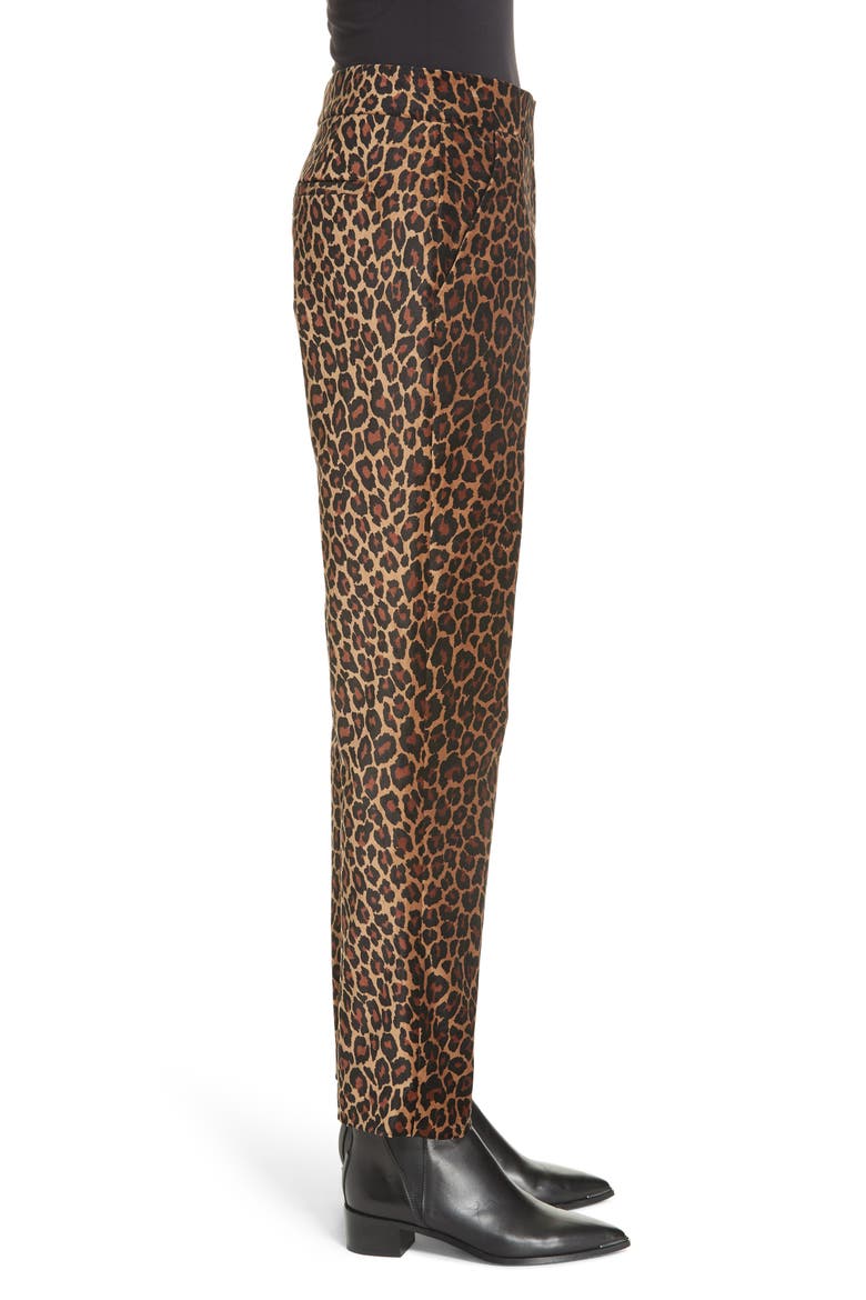 Harrison Marina Leopard Print Pants, Alternate, color, NATURAL