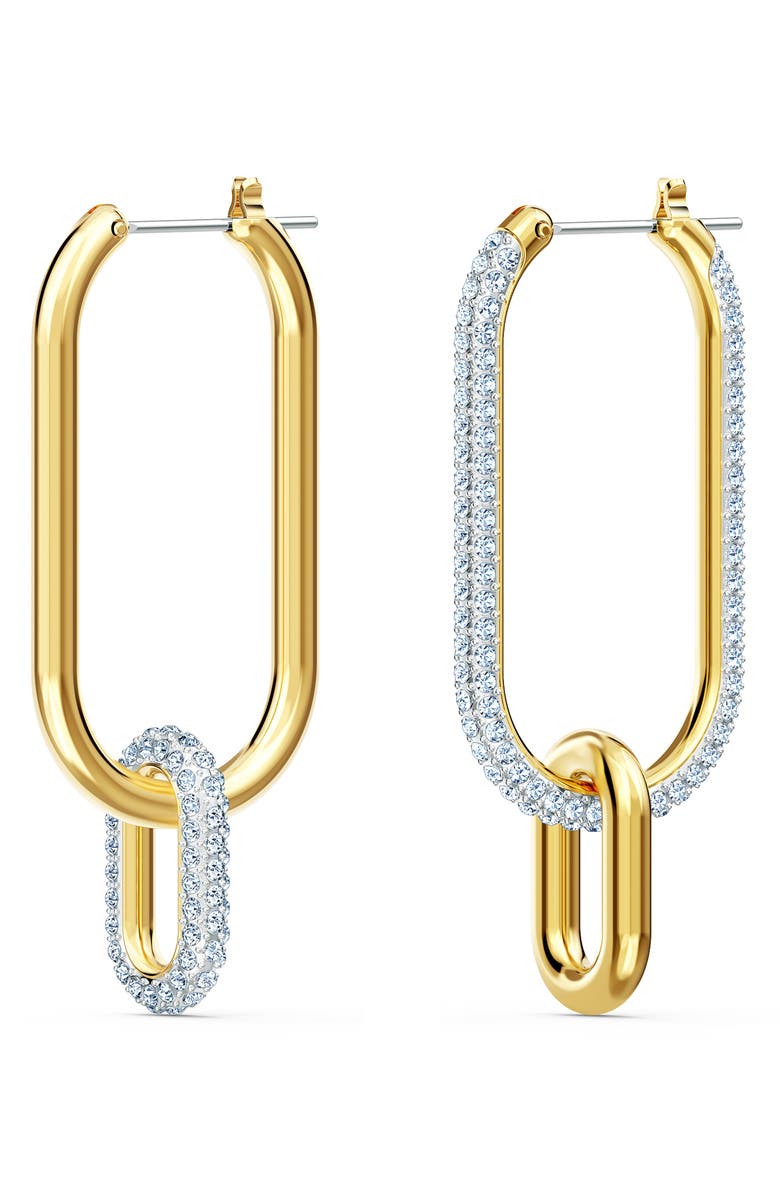 Swarovski Time Asymmetrical Hoop Earrings, Alternate, color, 