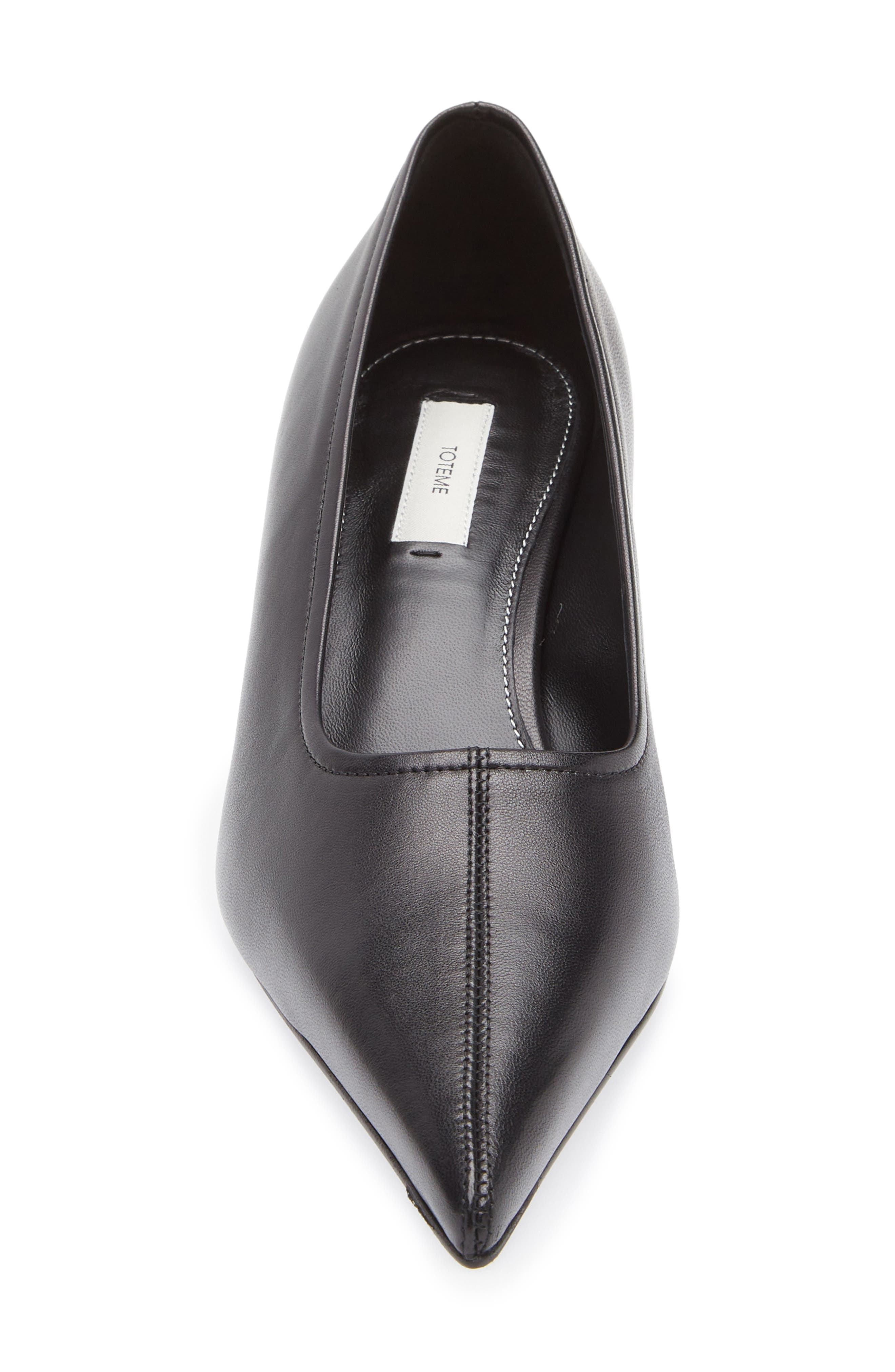 TOTEME Pointed Toe Wedge Pump, Alternate, color, Black