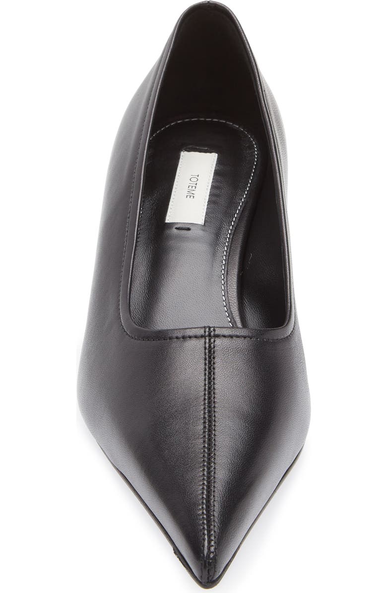 TOTEME Pointed Toe Wedge Pump, Alternate, color, Black
