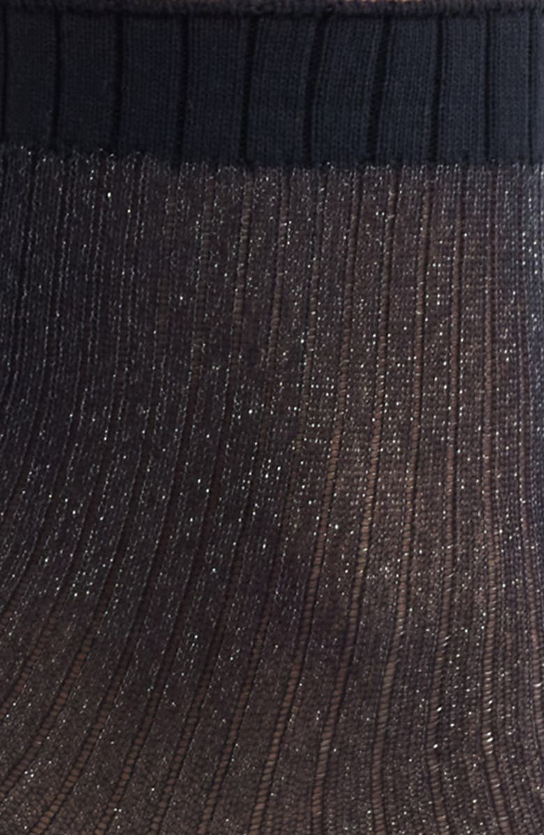Nordstrom Sparkle Sheer Rib Quarter Socks, Alternate, color,