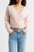 LoveShackFancy Francette Bow Cotton & Wool Cardigan