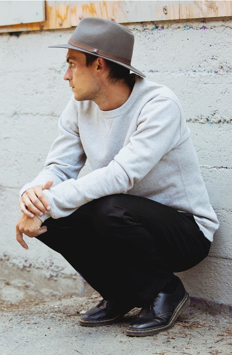 Brixton Messer Packable Wool Felt Fedora, Alternate, color, 