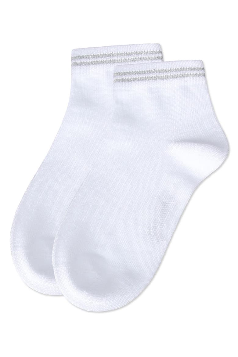Zag Lurex Anklet Sock, Alternate, color, Silver