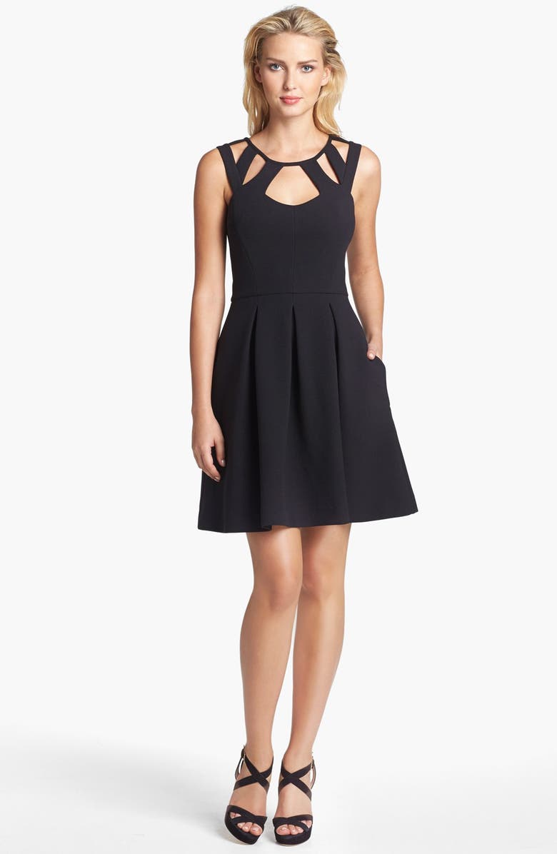 Betsey Johnson Cutout Fit & Flare Dress, Main, color, 