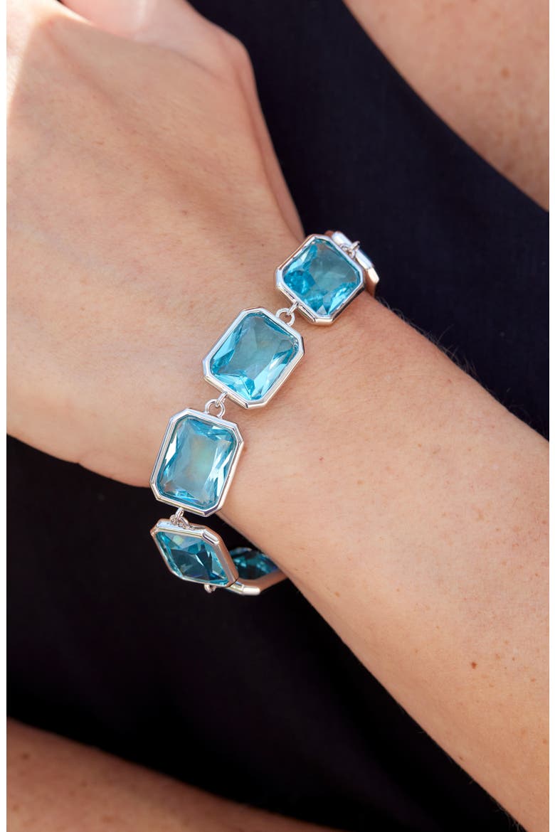 Bold CZ Flex Link Bracelet, Alternate, color, WHITE