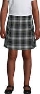 Lands' End School Uniform Girls Side Pleat Plaid Skort Above Knee