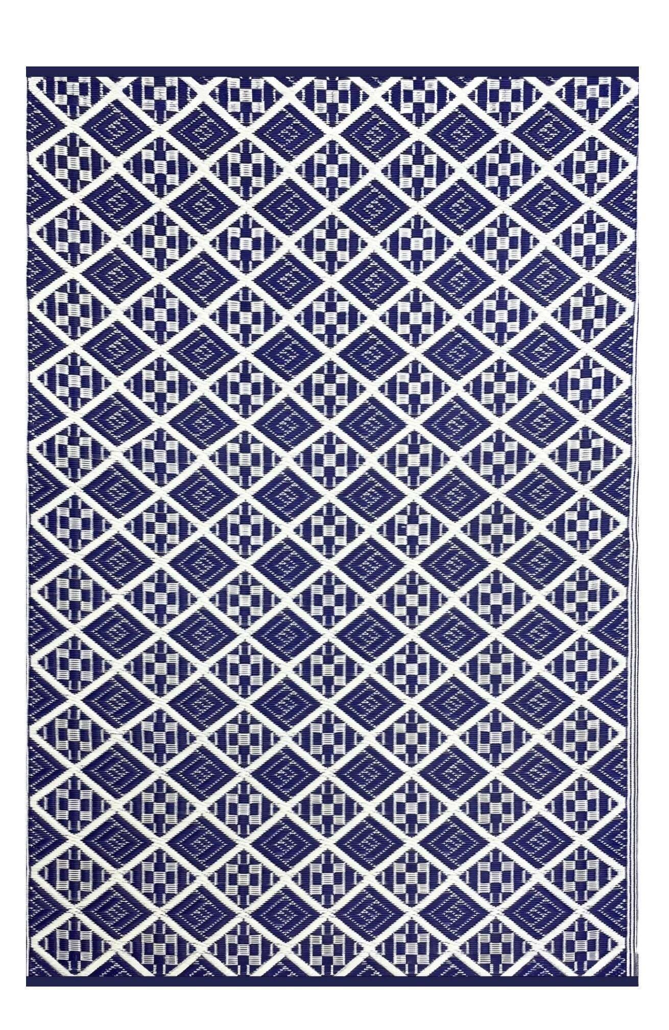 selected blue and white