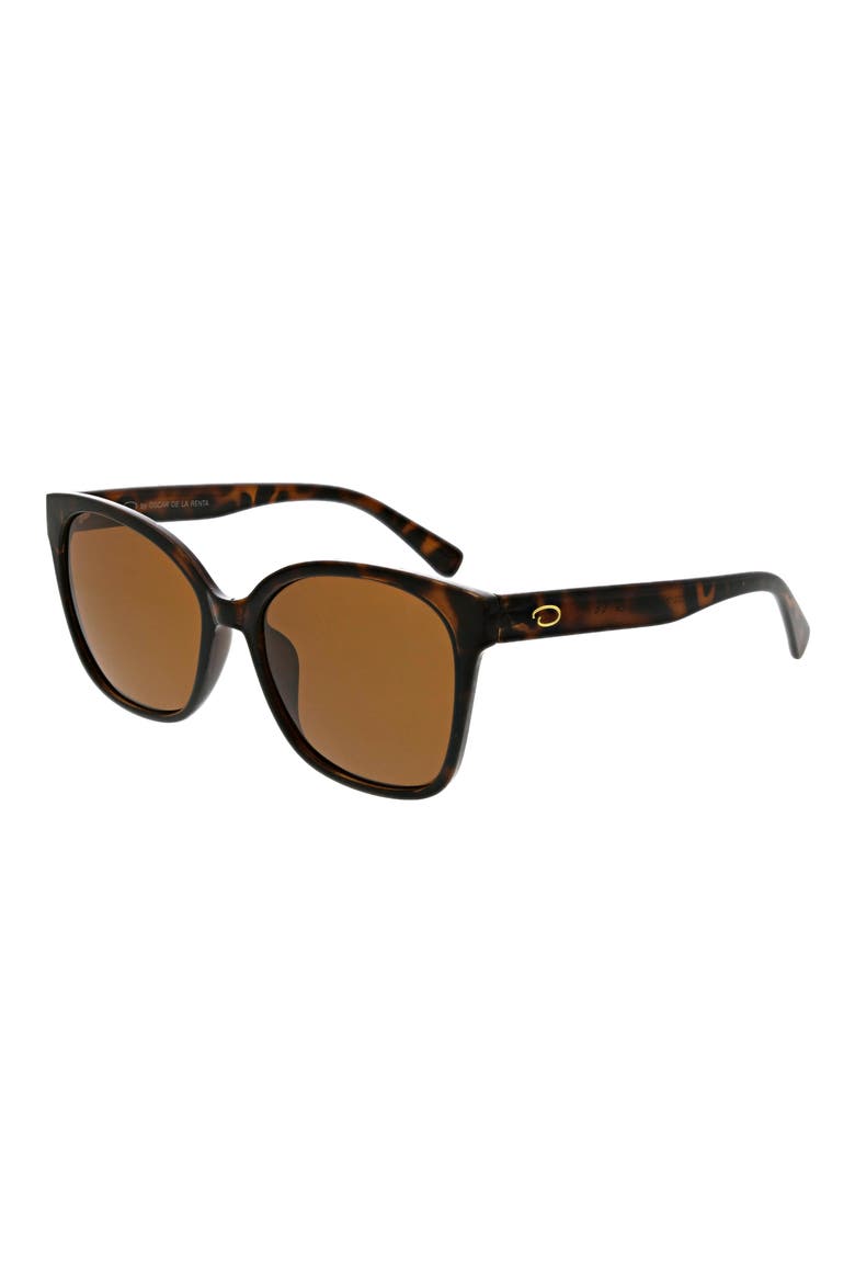 Modern 54mm Square Butterfly Polarized Sunglasses, Alternate, color, TORTOISE