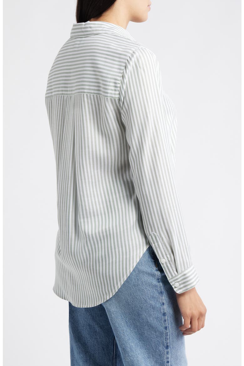 Eden Long Sleeve Button-Up Shirt, Alternate, color, KALE